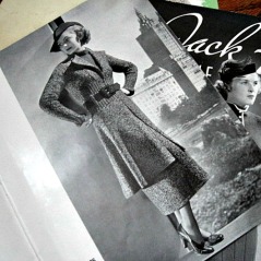 vintage 1930s hand knit fashion book. Make your own clothing.
