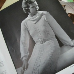 1930s vintage pattern book to make knitted fashion clothing.